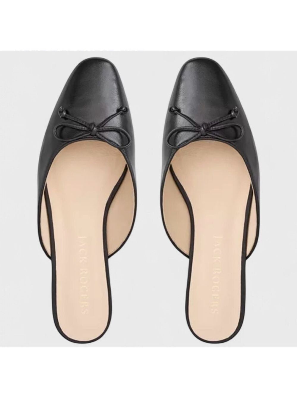 Jack Rogers- Ginny Flat Mule Sandals-size 8-Black-New - Picture 4 of 14